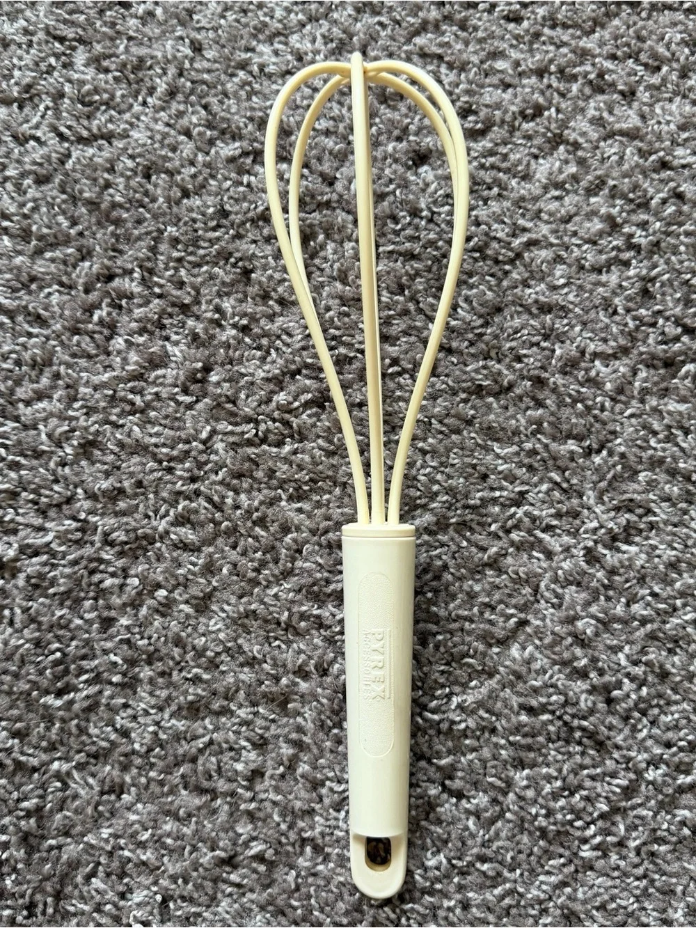 Vintage Pyrex Accessories Cream Plastic Whisk